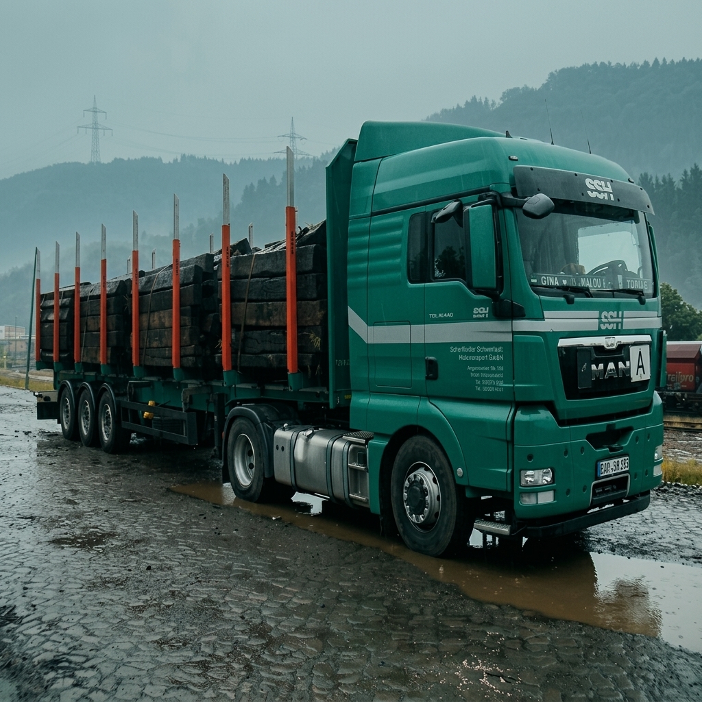 Transport podkładów kolejowych